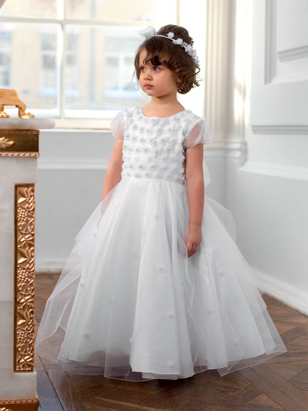 Платье детское с подъюбником, Perlitta PSAQ011103 белый